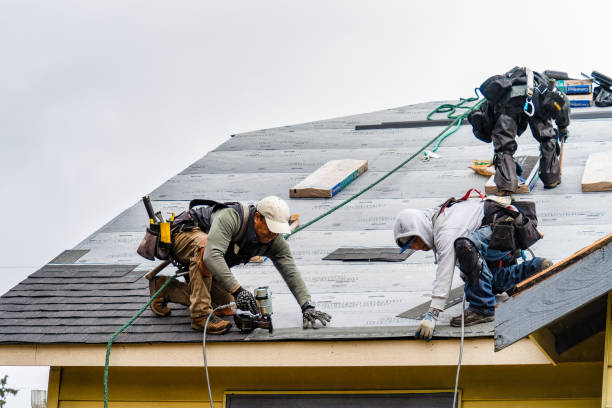Professional Gutter Installation technician working in Danville, VA